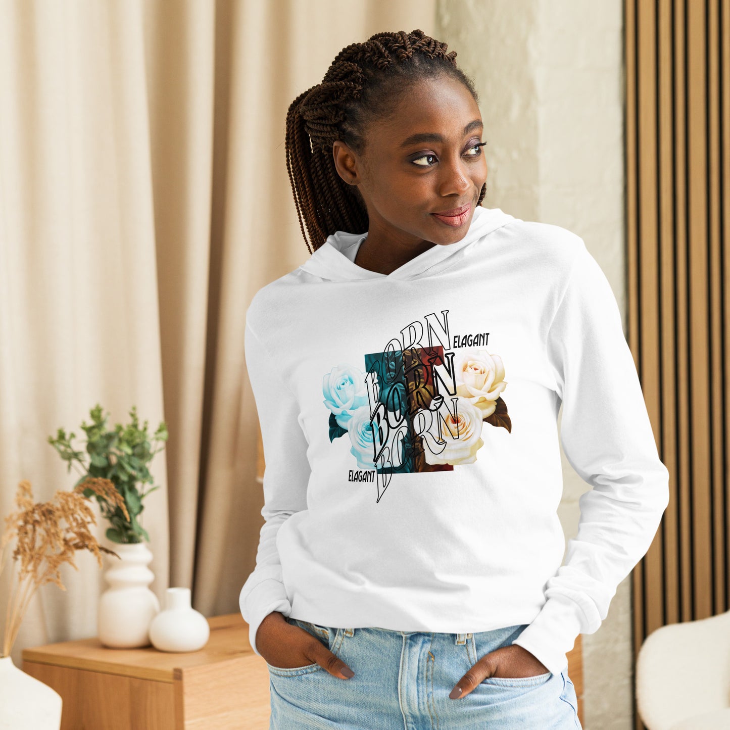 BHR Women's Born Elegant Hooded Long-Sleeve Tee